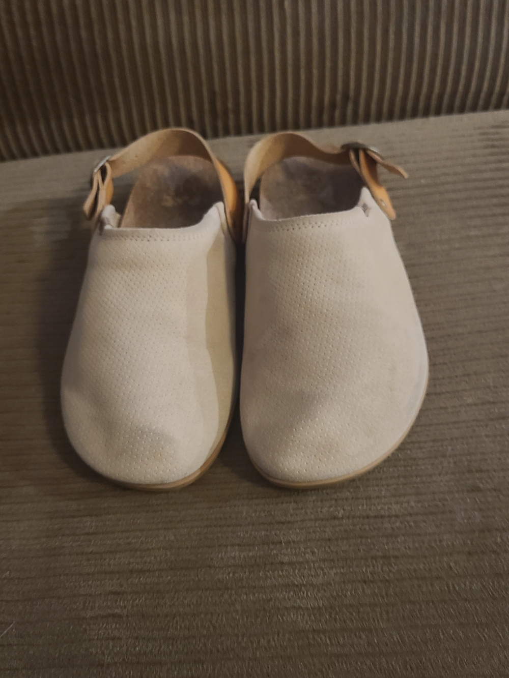 Reef Women's Slip-On Clogs in Cream with Tan Strap